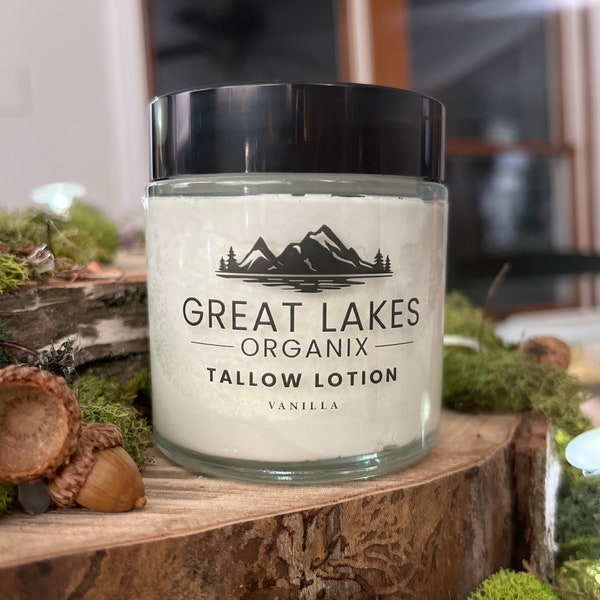 Tallow Balm | Whipped Tallow Skin Cream | Grass-fed & Finished Tallow | Body Butter, Whipped Tallow | Glass Jar