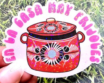 Mexican Sticker, En La Casa Hay Frijoles Mexican Sticker, Water Bottle Stocker, Laptop Sticker, Kindle Sticker, Luggage Sticker
