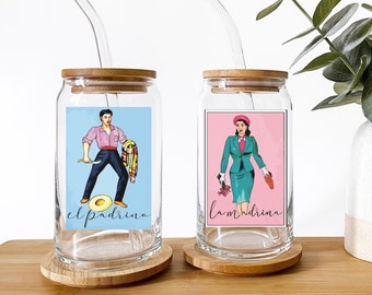 Madrina and Padrino Set, Godparent Glass Cup Set, Godparent Proposal, Godparents, Baptism, Confirmation, Communion, Gift, Regalo para mujer