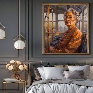 Rosa Parks | Printable Wall Art | DIGITAL DOWNLOAD | Women’s History Month | African American | Portrait | Black Art | Influential Women