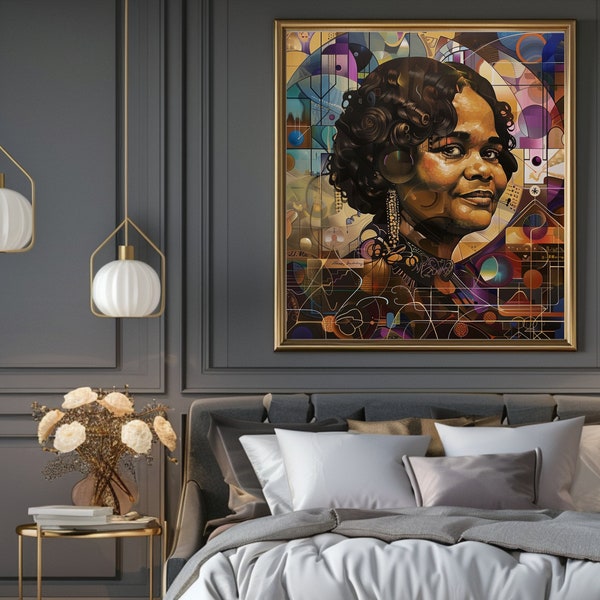 Madam CJ Walker | Printable Wall Art | DIGITAL DOWNLOAD | Harlem Renaissance Era | African American Women | Abstract Art | Black Art