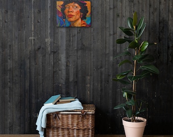 Pionero literario - Lienzo / Era del Renacimiento de Harlem / Mujeres afroamericanas / Arte abstracto / Arte negro /Zora Neale Hurston