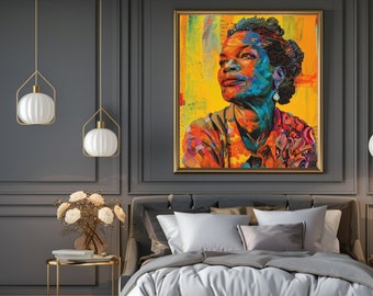 Zora Neale Hurston / Arte de pared imprimible / DESCARGA DIGITAL / Era del Renacimiento de Harlem / Mujeres afroamericanas / Arte abstracto / Arte negro