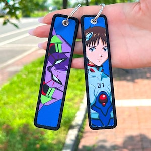 Anime Jet Tag Embroidered Keychain