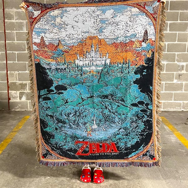 Videospiel inspiriert Tapisserie Zelda Woven Wandbehang Decke
