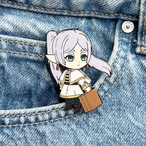 Elf Mage Anime Enamel Pin