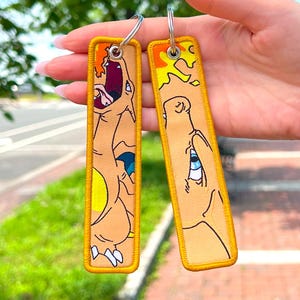 Anime Jet Tag Embroidered Keychain