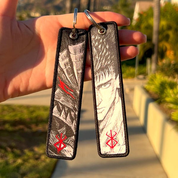 Anime Jet Tag Embroidered Keychain