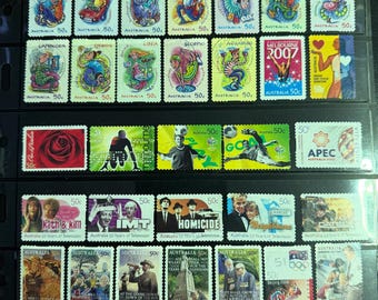 Besorgen Sie Vintage Australische Dezimalbriefmarken verwendet Große Vielzahl von Jahren. Komplette Sets Perfekt zum Sammeln/Scrapbooking