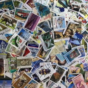 Grab Bag 100 pieces Australian Decimal Stamps Used Wide variety of years. Perfect for collecting/scrapbooking image 3