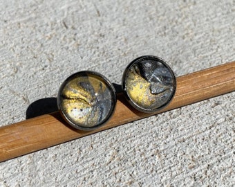 Large Stud Earrings, Dark Fairy, Flow Art, Cool Earrings, Quirky Earrings, Glass Earrings, Novelty, Cottagecore, Grunge Earrings, Unisex