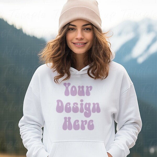 Bella canvas 3719 Mockup, bella canvas White hoodie Mockup, white sweater, 3719 hoodie mockups, Heavy Blend Sweater