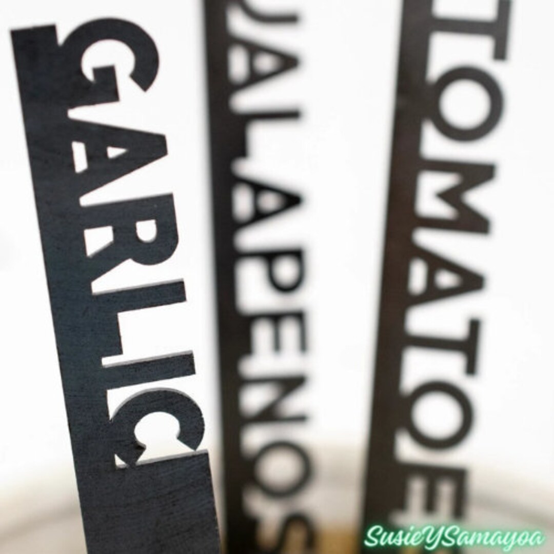 Custom Garden Markers Metal Herb Markers With Plant Stakes Etsy