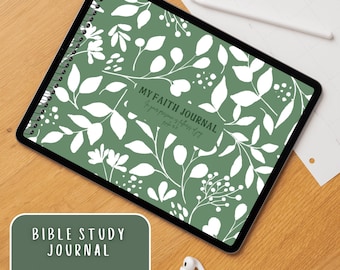 Bible Study Notebook Digital Planner Hyperlinked Bible Journal Goodnotes Notabiblity