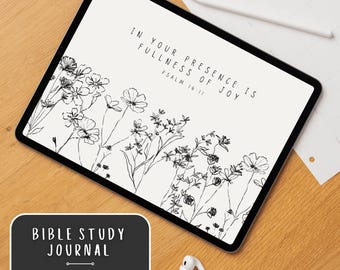 Bible Study Notebook Digital Planner Elegant Hyperlinked Bible Journal Goodnotes Notabiblity