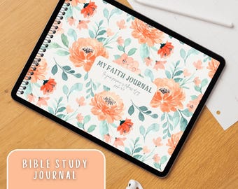 Bible Study Notebook Digital Planner Hyperlinked Bible Journal Goodnotes Notabiblity