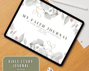 Bible Study Notebook Digital Planner Hyperlinked Bible Journal Goodnotes Notabiblity