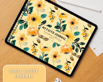 Bible Study Notebook Digital Planner Hyperlinked Bible Journal Goodnotes Notabiblity
