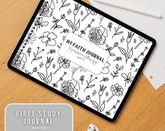 Bible Study Notebook Digital Planner Hyperlinked Bible Journal Goodnotes Notabiblity