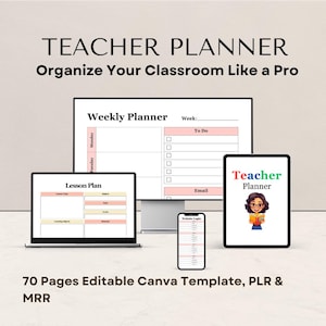 Der ultimative digitale Lehrerplaner, Master Wiederverkaufsrechte MRR, Digitaler Planer, PLR Eigenmarkenrechte, PLR Digitales Produkt.