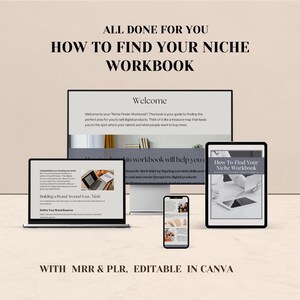 Unleash Your Potential, How to Find Your Niche Workbook , 23 Pages Ebook That Guide To Leads Magnet, DFY With PLR & MLR And 100% Profit.