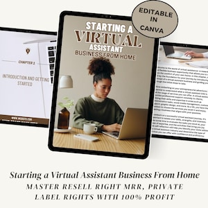 Work from Home as a Virtual Assistant, Your Complete Ebook to Success, EBook for New Entrepreneurs, Strategies for Success,  MRR and PLR