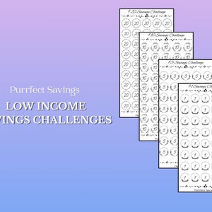 Low Income Savings Challenge Printable Savings Challenge - Etsy