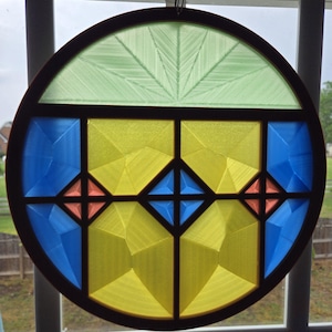 Stained Glass Window Wall / Window Art - 3D Printed - Great Home Decor or Gift Idea - Forge Craft Printing