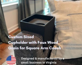Custom Couch Tray, Cupholder, Square Arm Tray, Drink Holder
