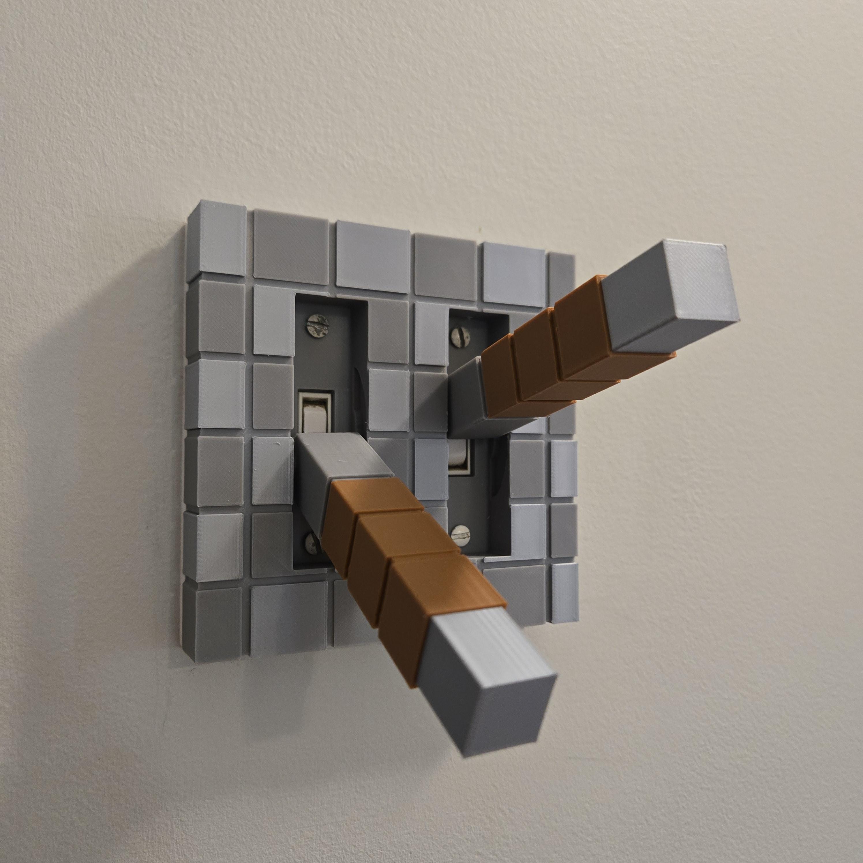 New Minecraft Lever Inspired Wall Plate Switch Cover | Keep Your Existing Switch Plate | Kid Bedroom | Gamer Gift | Home Decor