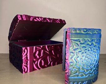 Fairycore Decor Box, Jewelry Box, 3D Printed Carved Look Box