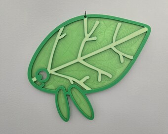 Walking Leaf Bug Sun Catcher, Stained Glass Window Hanger Decor