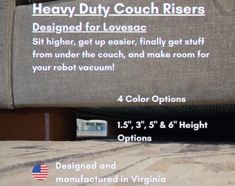 Heavy Duty Couch Risers for Lovesac Sactional – PETG Furniture Feet (1.5"-6")