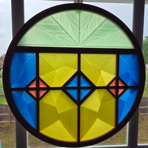 Stained Glass Window Wall / Window Art - 3D Printed - Great Home Decor or Gift Idea - Forge Craft Printing