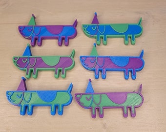 24 Pack - Birthday Hat Long Dog Minis!  - Custom Colors Available