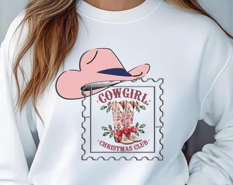 Cowgirl Christmas Sweatshirt: Western Crewneck