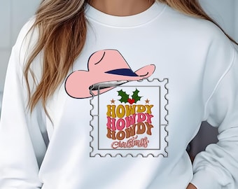 Cowgirl Christmas Sweatshirt: Western Crewneck