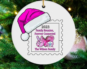Personalized Family Reunion Christmas Ornament: Keepsake Decoration
