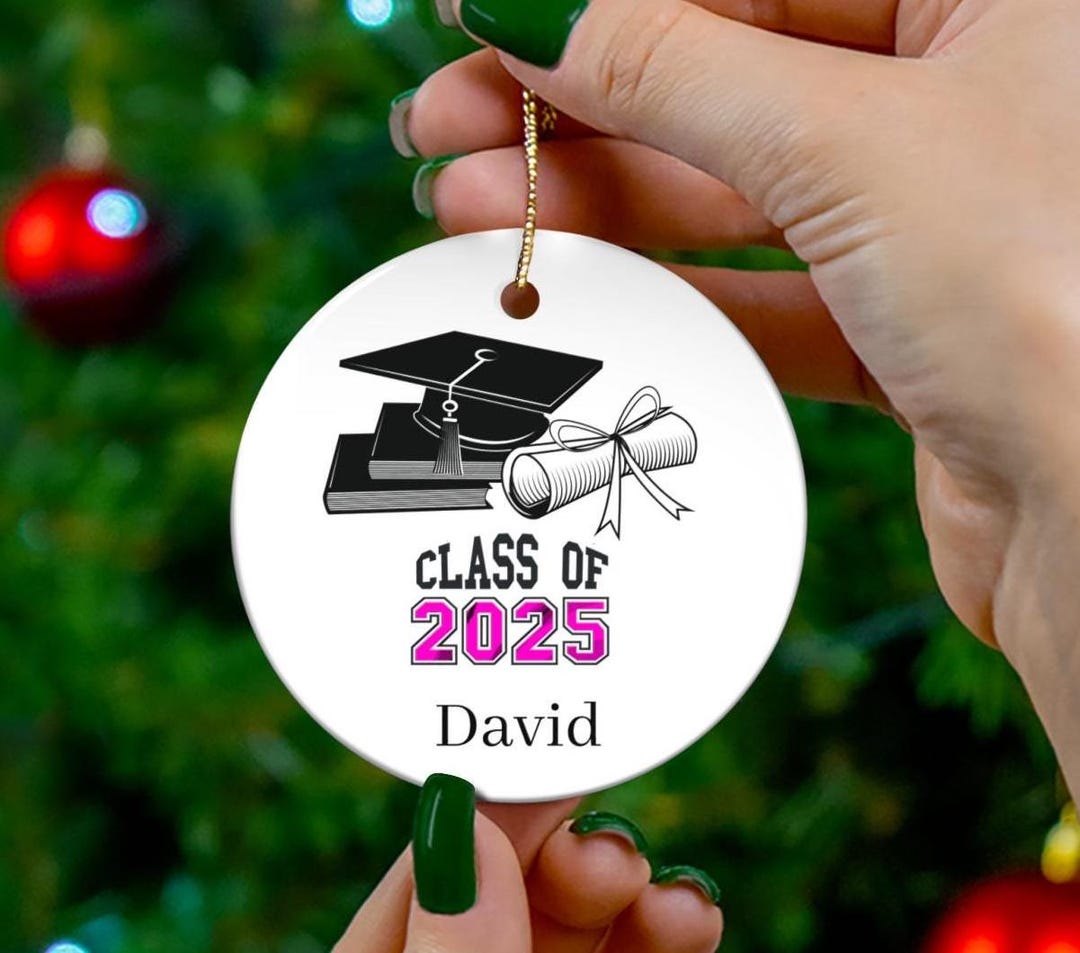 Class of 2025 Ceramic Graduation Ornament: Personalized Senior Gift - Etsy