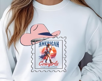 American Cowgirl Sweatshirt: Western Crewneck
