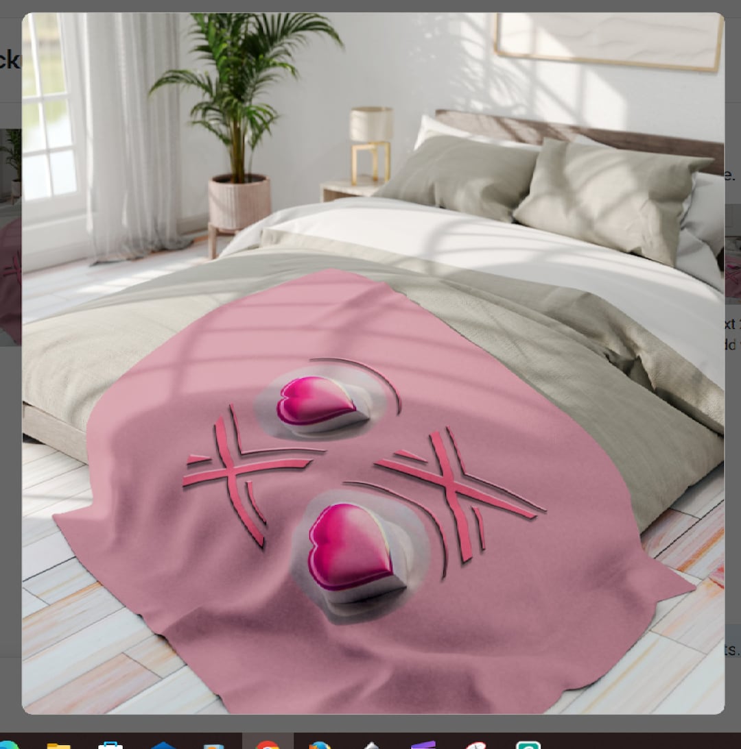 XOXO With Heart Valentine's Fleece Blankets, Valentine's Day Gift