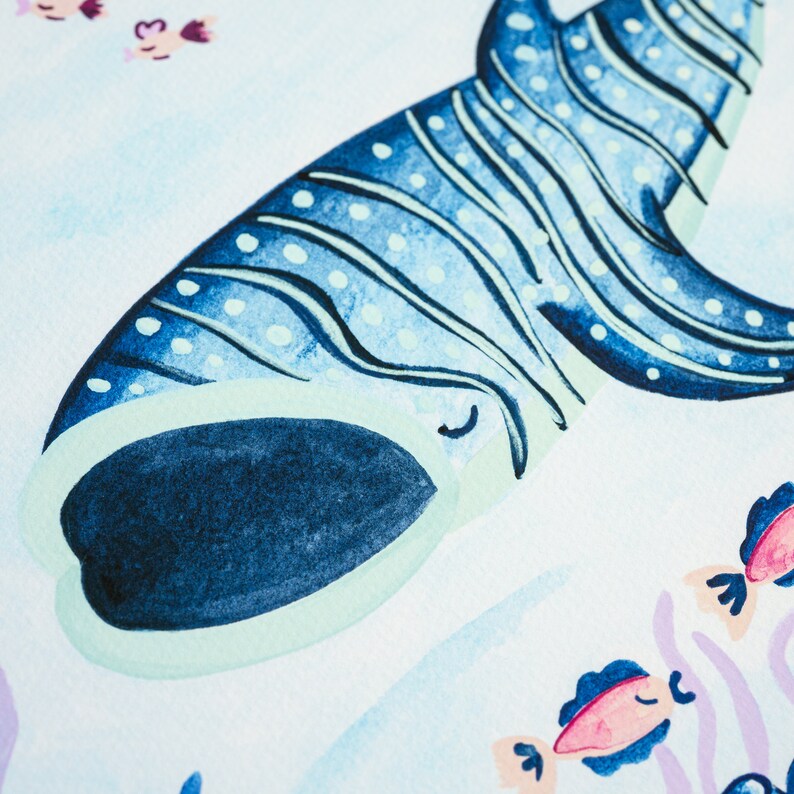 Whale Shark Wall Art Nursery Wall Art Underwater - Etsy