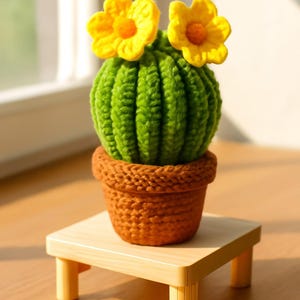 Cactus With Pot Crochet, Cactus Wool Crochet Gift, Cactus Flower Crochet, Custom Crochet Toy, Home Decor, Birthday Gift, Nursery Gift