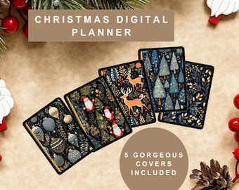 Digital Christmas Planner to help you stay organized + 5 Covers included