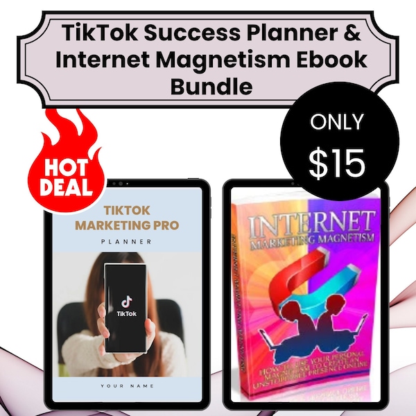 Digital Planner for TikTok Success and Internet Marketing Magnetism Ebook Special Promo