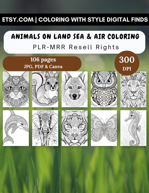 Comparison With Competitors of Animals In Jars - (PLR) Coloring Pack