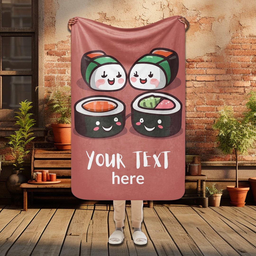 Customize This Blanket Tasty Sushi Blanket With Your Name or Etsy