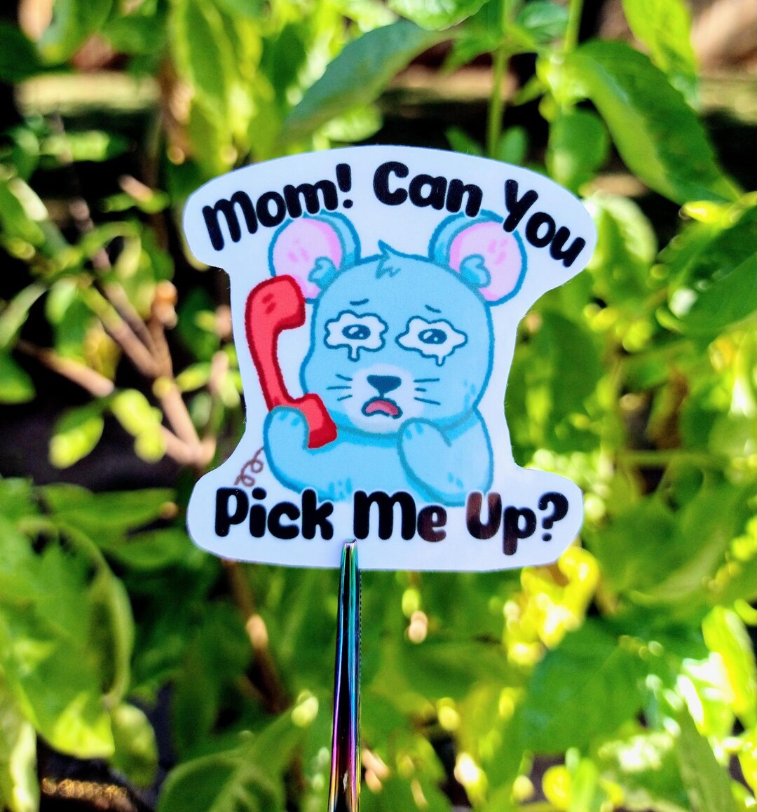 Scared Mouse Vinyl Sticker: Anxious Text, Funny Decal - Etsy
