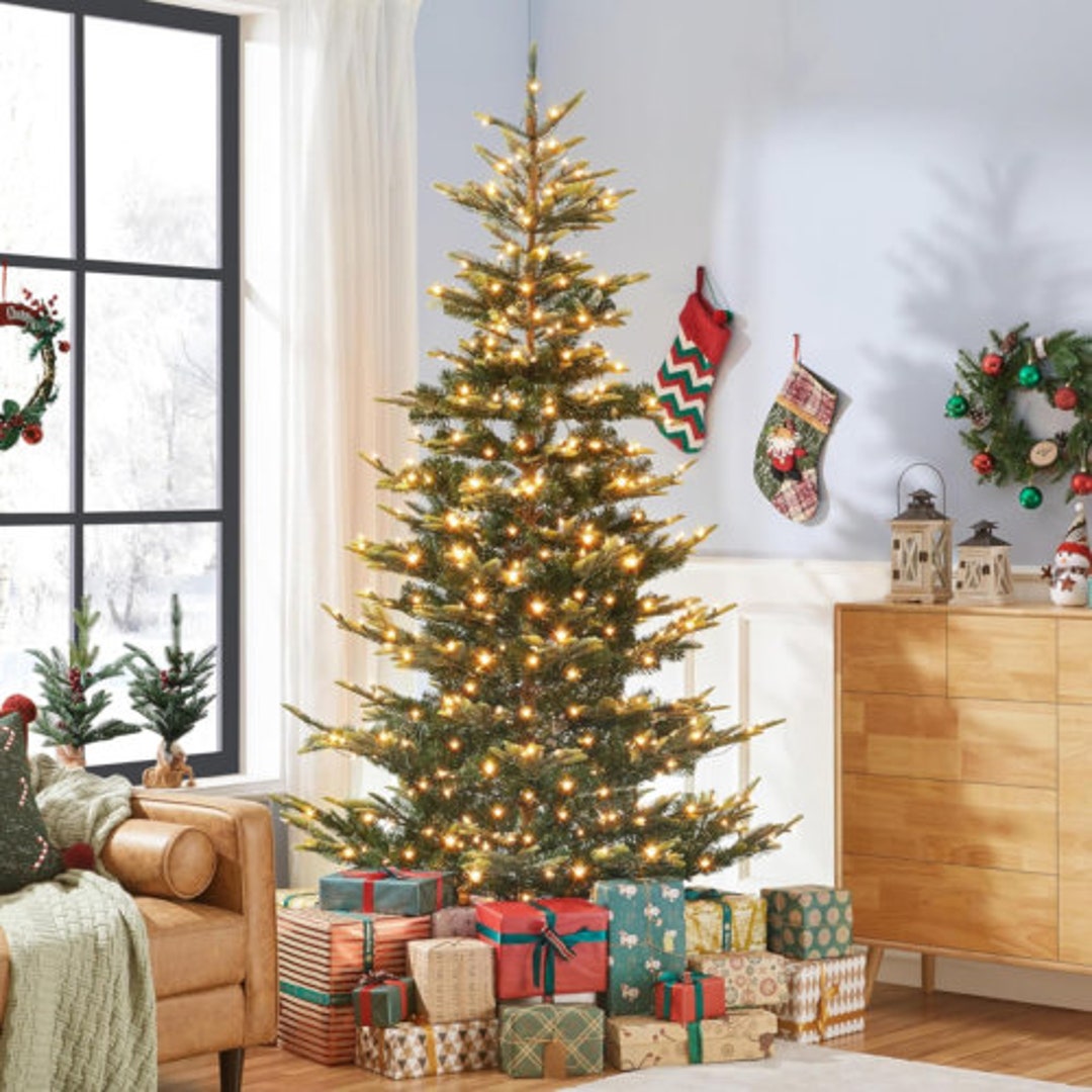 Yaheetech 7.5ft Prelit Aspen Fir Artificial Christmas Tree Etsy UK