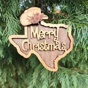 Texas Merry Christmas Ornament